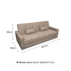 Sofá Cama Grazi 03 Lugares Matrix