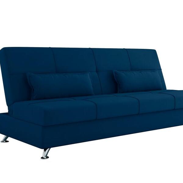 Sofá Cama Guaporé 4 Lugares 1,90m Azul - Xflex Sofás