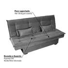 Sofá Cama Hollywood Com Tecido Veludo - Chumbo