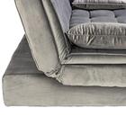 Sofá Cama Hollywood Com Tecido Veludo - Cinza