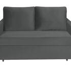 Sofá Cama Hope D33 Suede Cinza Luxo Império