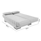 Sofá Cama Iris Estofado Espuma D26 Retrátil Preto