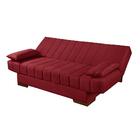 Sofá Cama Iris Estofado Espuma D26 Retrátil Vermelho