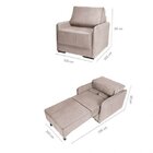 Sofá Cama Isis Solteiro 100cm Tecido Linho Bege
