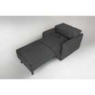 Sofá Cama Isis Solteiro 100cm Tecido Veludo Cinza