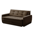 Sofá Cama Jade 1,36m Suede Marrom Adonai Estofados