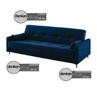 Sofá Cama Jazz 2 Lugares 195cm X 90cm X 90cm Azul