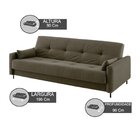 Sofá Cama Jazz 2 Lugares 195cm X 90cm X 90cm Marrom