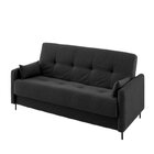 Sofá Cama Jazz 2 Lugares 195cm X 90cm X 90cm Preto