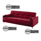 Sofá Cama Jazz 2 Lugares 195cm X 90cm X 90cm Vermelho