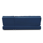 Sofá Cama King 5 Lugares 2,70m Alice Suede Azul Adonai Estofa