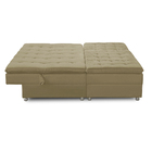 Sofá Cama King 5 Lugares 2,70m Alice Suede Bege Adonai Estofa