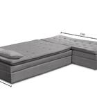 Sofá Cama King 5 Lugares 2,70m Amélia Suede