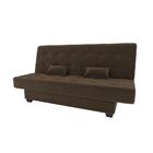 Sofá Cama Laila Veludo Light Marron Claro Matrix Veludo Light