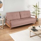 Sofá Cama Linho Azaléia Yescasa Rosê
