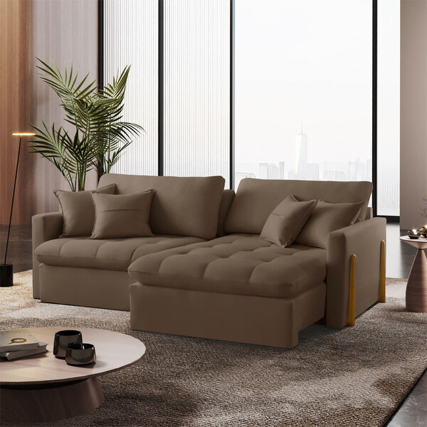 Sofá Cama Lisboa Retrátil E Reclinável 220cm Braço 10cm Meu S