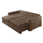 Sofá Cama Lisboa Retrátil E Reclinável 260cm Braço 10cm Meu S
