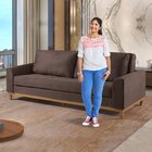 Sofá Cama Living Reclinável 223cm Pés Em Madeira Maciça Lyon