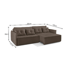 Sofá Cama Living Retrátil E Reclinável Bipartido 2,00m Canadá