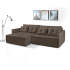 Sofá Cama Living Retrátil E Reclinável Bipartido 2,60m Canadá