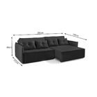 Sofá Cama Living Retrátil E Reclinável Bipartido 2,60m Canadá