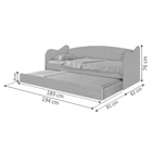 Sofá Cama Luke Branco Com Colchões