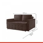 Sofá Cama M125 Suede/marrom Chocolate