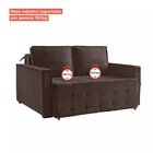 Sofá Cama M125 Suede/marrom Chocolate