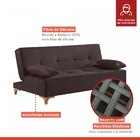 Sofá Cama M143 Martins Estofados Suede/marrom Chocolate
