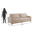 Sofá Cama M157 Veludo Bege Claro 2,24 M