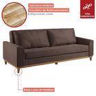 Sofá Cama M157 Veludo Marrom 2,24 M