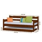 Sofá Cama Madeira Com Auxiliar E 2 Colchões Castanho Nemargi