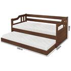 Sofá Cama Madeira Maciça Com Auxiliar + 2 Colchões Atraente I