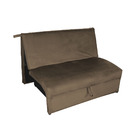 Sofá-cama Malu 2 Lugares Em Tecido Veludo Marrom - Matrix