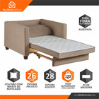 Sofá Cama Marcelle 1 Lugar 100 Solteiro Veludo Paris Pés De M