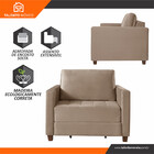 Sofá Cama Marcelle 1 Lugar 100 Solteiro Veludo Paris Pés De M