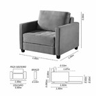 Sofá Cama Marcelle 1 Lugar 100 Solteiro Veludo Paris Pés De M