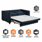 Sofá Cama Marcelle 2 Lugares 150 Casal Veludo Paris Pés De Ma