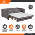 Sofá Cama Marcelle 2 Lugares 150 Casal Veludo Paris Pés De Ma