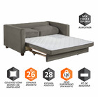 Sofá Cama Marcelle 2 Lugares 150 Casal Veludo Paris Pés De Ma