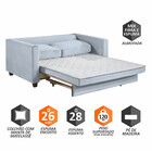 Sofá Cama Marcelle 2 Lugares 150 Casal Veludo Paris Pés De Ma