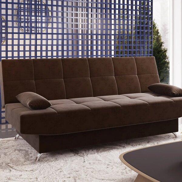 Sofá Cama Melissa 3 Lugares 180cm  Marrom
