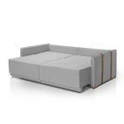 Sofá Cama Mônaco Cinza Claro Retrátil 184 Cm Cinza Claro