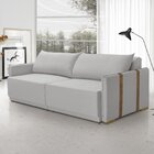 Sofá Cama Mônaco Cinza Claro Retrátil 184 Cm Cinza Claro