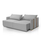 Sofá Cama Mônaco Cinza Claro Retrátil 184 Cm Cinza Claro