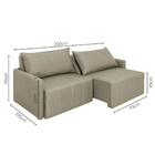 Sofá Cama Montana Retrátil E Reclinável 3 Lugares 2,00m Em Li