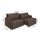 Sofá Cama Montana Retrátil E Reclinável 3 Lugares 2,00m Em Li