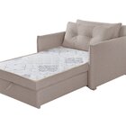 Sofá Cama Montreal Solteiro 95cm X 90cm Champanhe Claro