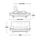Sofá Cama Morganita 188 Cm Konfort King Veludo Capuccino
