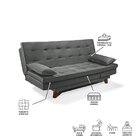 Sofá Cama Morganita 188 Cm Konfort King Veludo Cinza